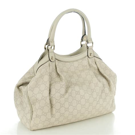 gucci sukey guccissima tote|GUCCI Guccissima Medium Sukey Tote Mystic White.